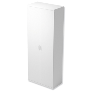 Trexus Tall Cupboard with Lockable Doors W800xD420xH2053mm White Ident: 438B