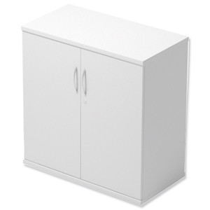 Trexus Low Cupboard with Lockable Doors W800xD420xH853mm White Ident: 438B