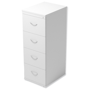 Trexus Filing Cabinet 4-Drawer W480xD600xH1320mm White Ident: 439A