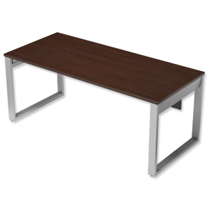 Adroit Aria Desk W1800xD800xH735mm Dark Walnut Ident: 419A