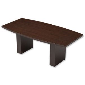 Adroit Boardroom Table W2000xD1000xH750mm Dark Walnut Ident: 423B