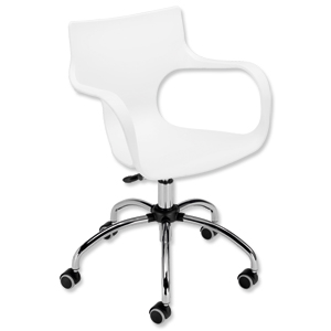 Sonix Ariel SoHo Chair Swivel Seat W400xD380xH440-550mm White Ident: 429D