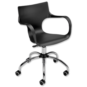 Sonix Ariel SoHo Chair Swivel Seat W400xD380xH440-550mm Black