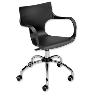 Sonix Ariel SoHo Chair Swivel Seat W400xD380xH440-550mm Black Ident: 429D