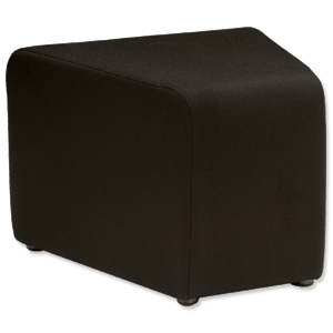 Adroit Weave Reception Chair Segment Shape W300-600xD600xH450mm Onyx