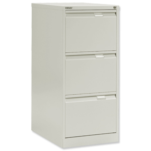 Bisley BS3E Filing Cabinet 3-Drawer H1016mm White Ref 101222 Ident: 460B
