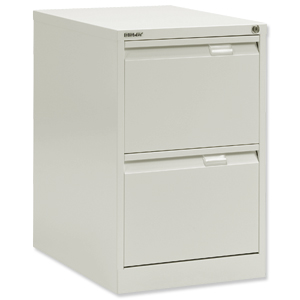 Bisley BS2E Filing Cabinet Flush-front 2-Drawer W470xD622xH711mm White Ident: 460B