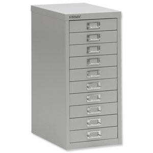 Bisley SoHo Multidrawer Cabinet 10-Drawer H590mm Grey Ref 101228