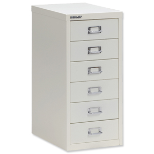 Bisley SoHo Multidrawer Cabinet 6-Drawer H590mm Chalk White Ident: 463B