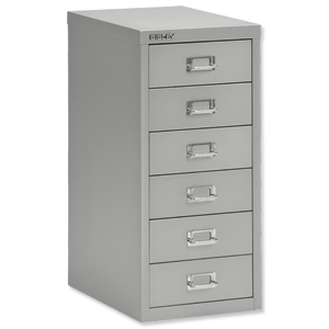 Bisley SoHo Multidrawer Cabinet 6-Drawer H590mm Silver Ident: 463B