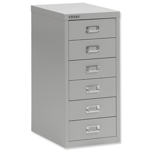 Bisley SoHo Multidrawer Cabinet 6-Drawer H590mm Grey Ident: 463B