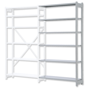 Bisley Shelving Extension Bay Metal Standard Depth W1032xD300xH1832mm Ref 1018EEXK30 Ident: 475B