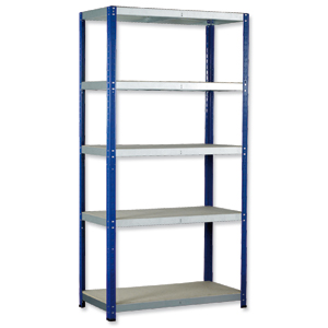 Trexus Plus Kwikshelf Heavy Duty Shelving System 265kg Capacity W900xD450xH1800mm Blue