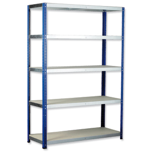 Trexus Plus Kwikshelf Heavy Duty Shelving System 265kg Capacity W1200xD450xH1800mm Blue Ident: 478B