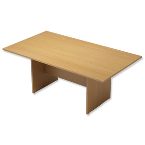 Trexus Boardroom Table Rectangular Panel Leg W1800xD1000xH725mm Beech Ident: 453B