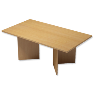 Trexus Boardroom Table Rectangular Arrow Leg W1800xD1000xH725mm Beech