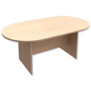 Trexus Boardroom Table D-End Panel Leg W1800xD1000xH725mm Maple
