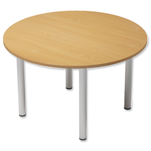 Trexus Boardroom Table Round Post Leg Dia1200xH725mm Beech