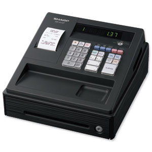 Sharp Cash Register 200 PLUs 7 Lines/sec Black Ref XE-A137BK