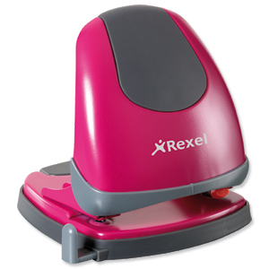 Rexel Easy Touch Low Force 2 Hole Punch Capacity 30x 80gsm Pink Ref 2102640 Ident: 374A