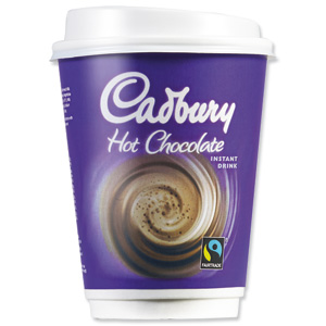 Cadbury Instant Hot Chocolate Drink in a 12oz (340ml) Cup Ref A03294 [Pack 8] Ident: 619A