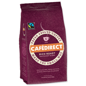 Cafe Direct Rich Roast Ground Coffee Fairtrade 227g Ref A06727 Ident: 614A