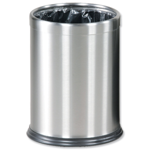 Rubbermaid Bin Hideabag Stainless Steel 13.2 Litres W241xH318mm Ref FGWHB14SS Ident: 520A