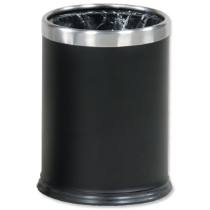 Rubbermaid Bin Hideabag Stainless Steel 13.2 Litres W241xH318mm Black Ref FGWHB14SS Ident: 520A