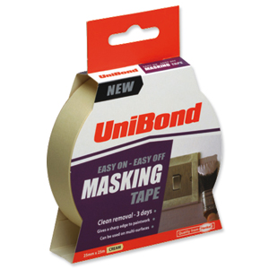 UniBond Masking Tape Easy On/Off 25mm x 25m Ref 1667769 Ident: 361E