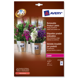 Avery Pricing Labels Removable 45x45mm Ref L7126- 8 [8 Sheets] Ident: 569B