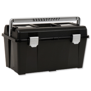 Raaco 19 Inch Toolbox with Removable Tray Black Ref T33 715164 Ident: 512G