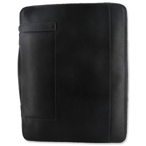 Holborn A4 Folder Zipped Leather 231x320mm Black Ref 827342 Ident: 299B