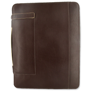 Holborn A4 Folder Zipped Leather 231x320mm Brown Ref 827343 Ident: 299B