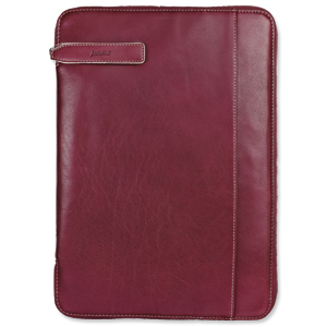 Holborn A4 Folder Zipped Leather 231x320mm Wine Ref 827347 Ident: 299B