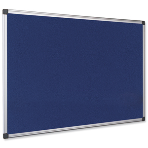 Bi-Office Notice Board Fire Retardant Fabric Alumimium Frame W900xH600mm Blue Ref SA0301170 Ident: 270A