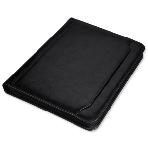 Alassio Massa Ring Folder Marble Effect 25mm Ringbinder Calculator Writing Pad Black A4 Ref 30065