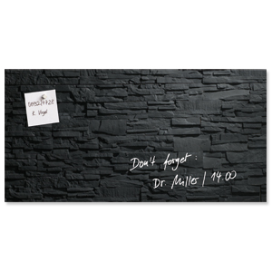 Sigel Artverum High Quality Tempered Glass Magnetic Board With Fixings 910x460mm Slate Ref GL149 Ident: 267B
