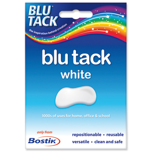 Bostik Blu-tack Mastic Adhesive Non-toxic White 60g Ref 801127 [Pack 12] Ident: 353G