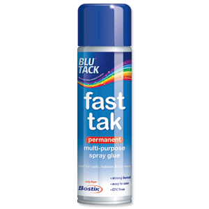 Bostik Blu-Tack Fast Tak Adhesive Spray Can Permanent 150ml Ref 80215 Ident: 355A
