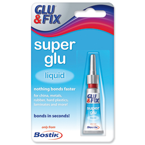 Bostik Glu & Fix Super Glu Liquid Safety Cap Tube 3g Ref 80607 [Pack 12] Ident: 353A