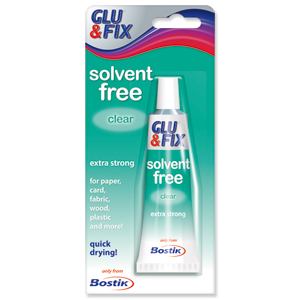 Bostik Glu & Fix All Purpose Adhesive Solvent Free Extra Strong Quick Drying 50ml Ref 80518 [Pack 6]