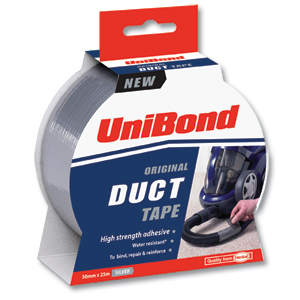 UniBond Duct Tape 50mmx25m Black Ref 1517009