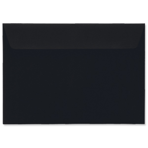 Touch Velvet Envelopes Wallet Peel and Seal 140gsm Black Velvet C5 Ref V645 [Pack 50] Ident: 121A