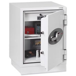 Phoenix Fire Fighter II Safe Electronic Lock 89kg 63 Litre White Ref FS0441E