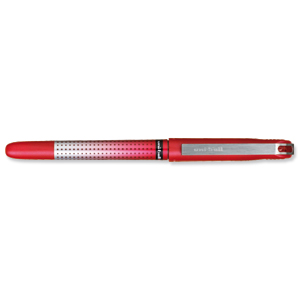 Uni-ball UB-185S Eye Needle Pen Stainless Steel Point Micro 0.5mm Tip Red Ref 153525384 [Pack 14 for 12]