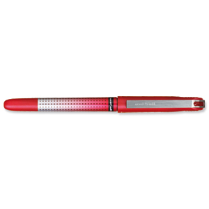 Uni-ball UB-185S Eye Needle Pen Stainless Steel Point Micro 0.5mm Tip Red Ref 153525384 [Pack 14 for 12] Ident: 73B