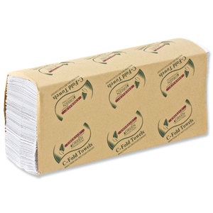 Emerald Hand Towels C Fold 150 Sheets per sleeve 335x256mm White Ref VEMR5900TSC [Pack 2400] Ident: 605A