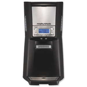 Morphy Richards 47130 Filter Coffee Maker 12 Cups Digital Black and Stainless Steel Ref MR7130 Ident: 634C