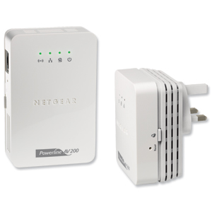 Netgear Powerline AV 200 Wireless Network Extender Kit 200Mbps Ref XAVNB2001-100UKS Ident: 759E