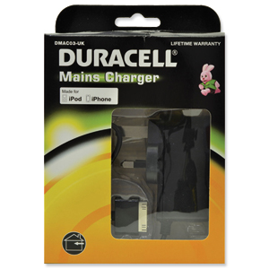 Duracell AC Wall Charger for iPhone/iPod Ref DMAC03-UK Ident: 756B